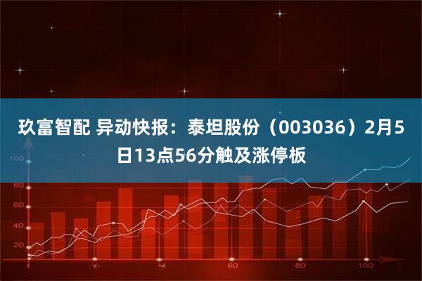 玖富智配 异动快报：泰坦股份（003036）2月5日13点56分触及涨停板